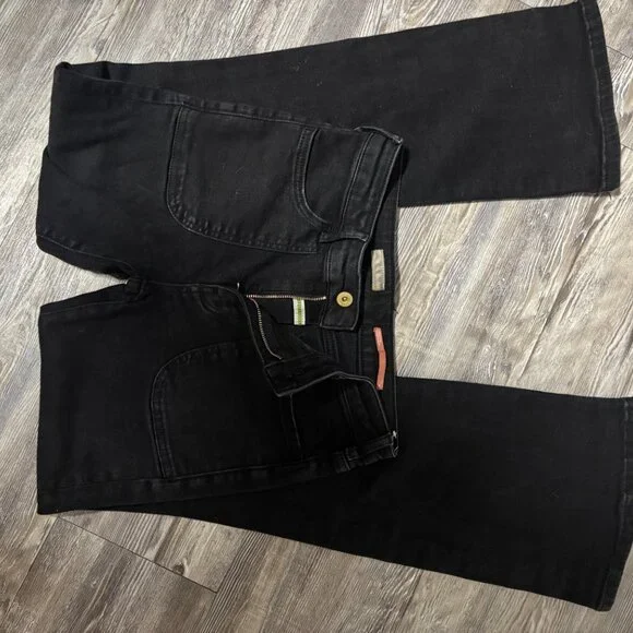 Pilcro The Icon Flare Jeans Size 27 Black Distressed - Picture 4 of 5